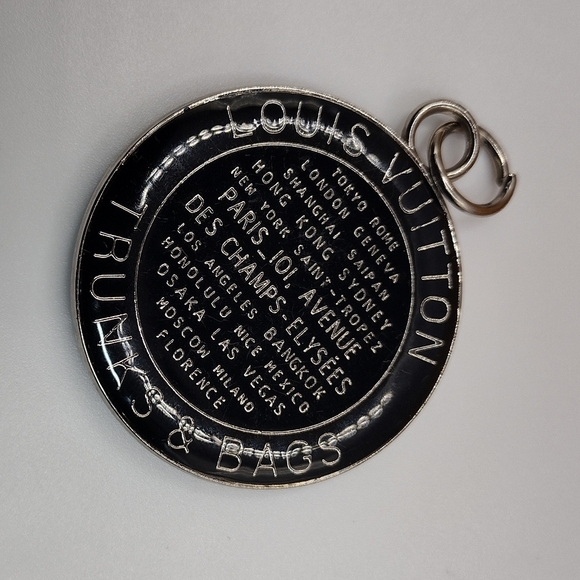 Authentic Louis Vuitton Black & Silver Trunks & Bags Charm - Picture 1 of 3